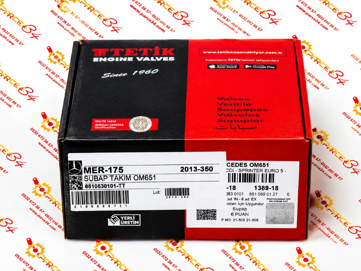 SUBAP TAKIMI OM651 SPR W906 - E6/E5 - W447 - W114 - W639/E5 — TETİK yedek parça — Motor & Şanzıman